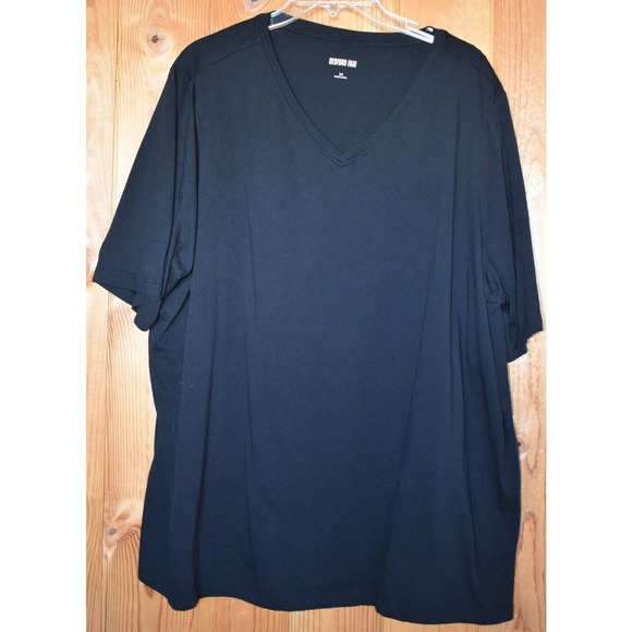 BEDFORD FAIR Black Short Sleeve T-Shirt Women's 3X V neck Comfy soft fabric Goth - Picture 1 of 5